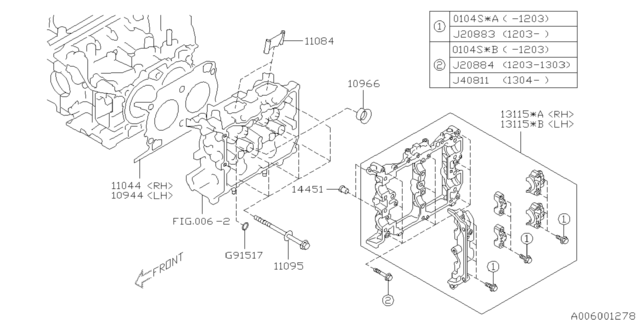 Diagram CYLINDER HEAD for your 2014 Subaru Impreza  Premium Plus Sedan 