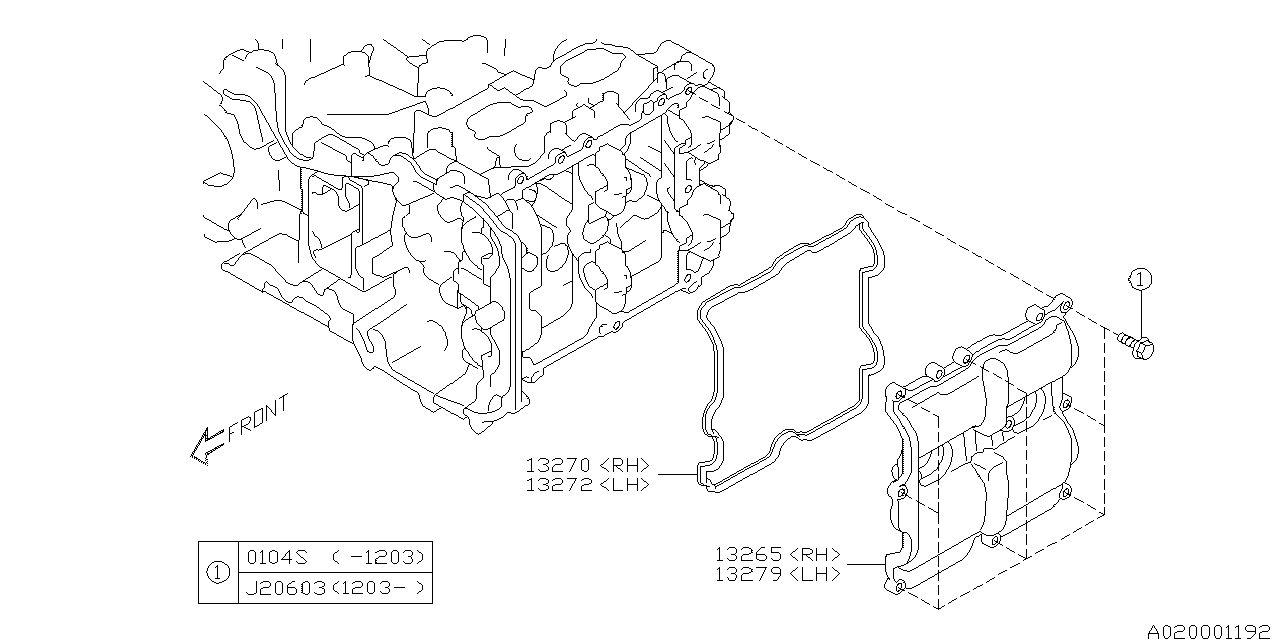 Diagram ROCKER COVER for your 2005 Subaru Impreza   