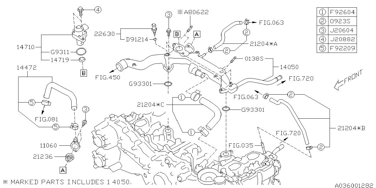 Diagram WATER PIPE (1) for your 2016 Subaru WRX  Base 