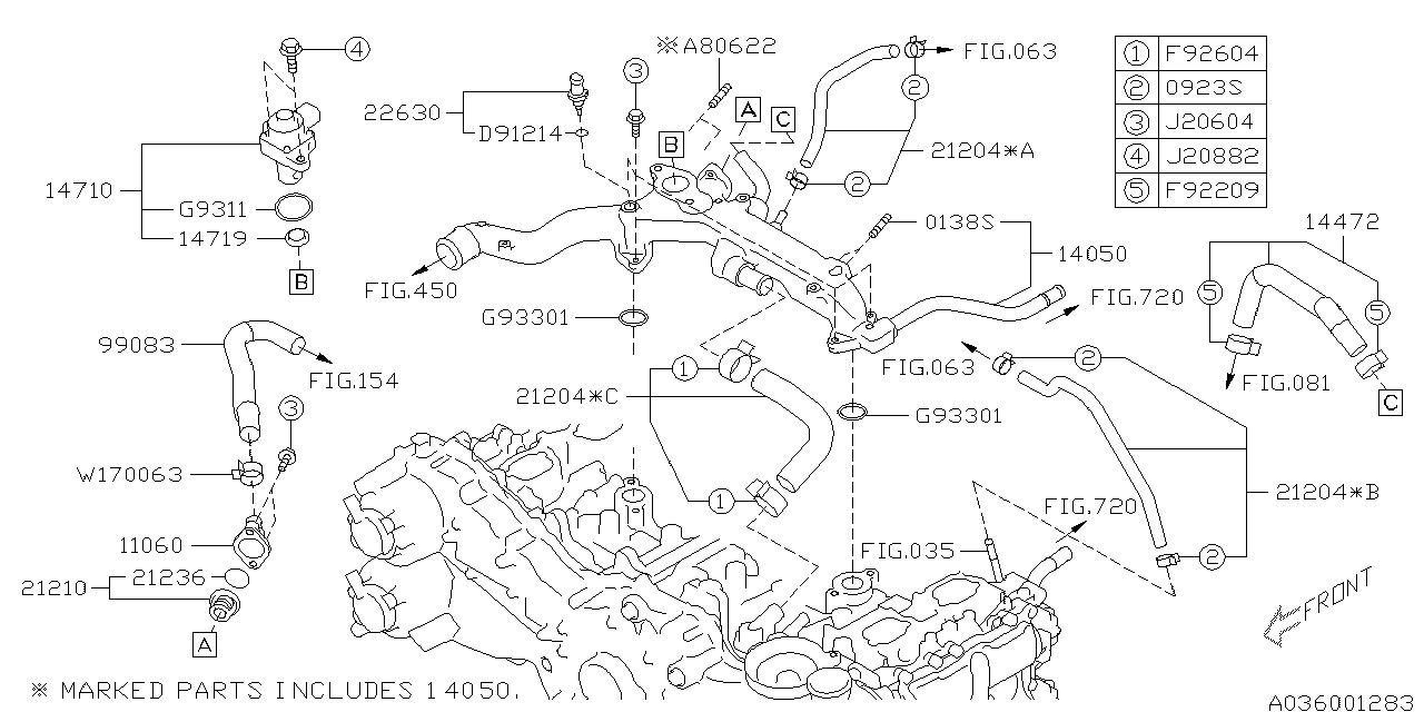 Diagram WATER PIPE (1) for your 2020 Subaru BRZ  HIGH 