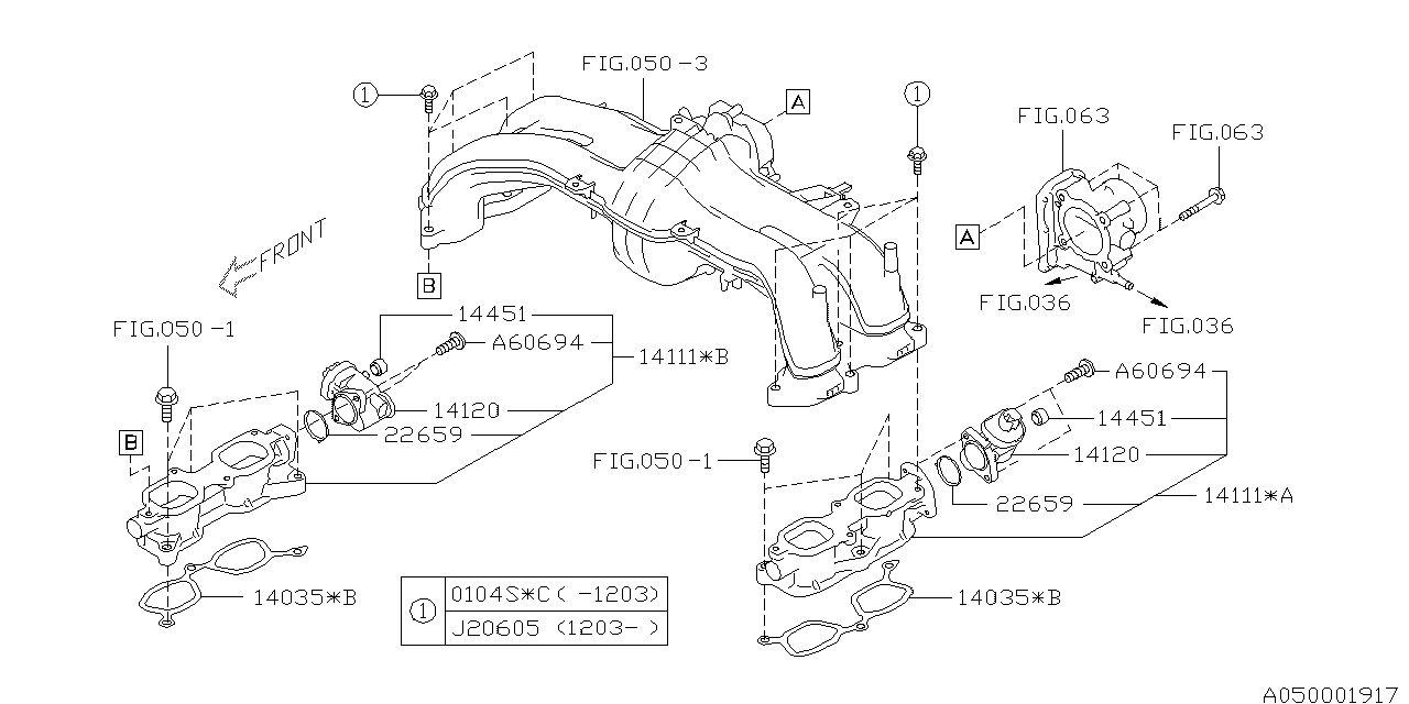 Diagram INTAKE MANIFOLD for your 2004 Subaru STI   