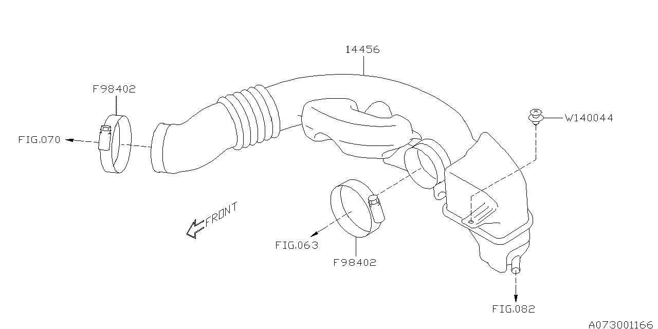 Diagram AIR DUCT for your 2006 Subaru Legacy 2.5L TURBO 5MT GT LIMITED-I(OBK:XT) WAGON 