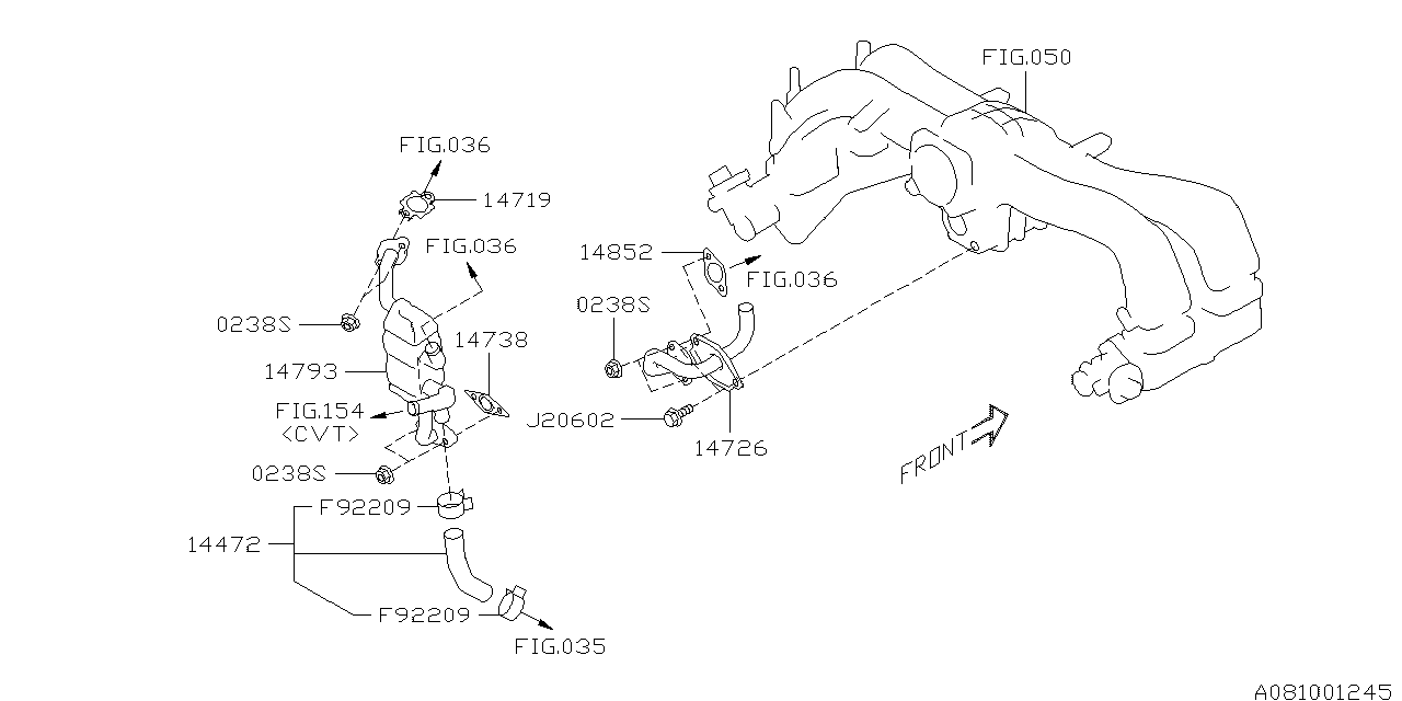 Diagram EMISSION CONTROL (EGR) for your Subaru Impreza  