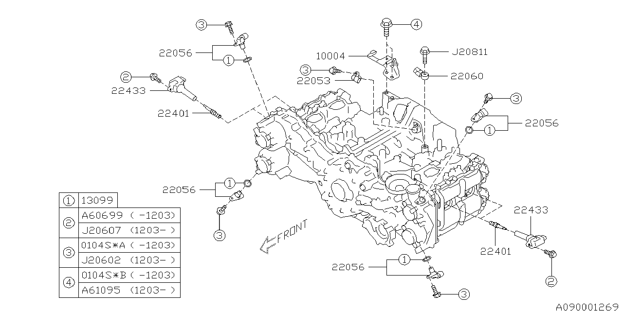 SPARK PLUG & HIGH TENSION CORD Diagram