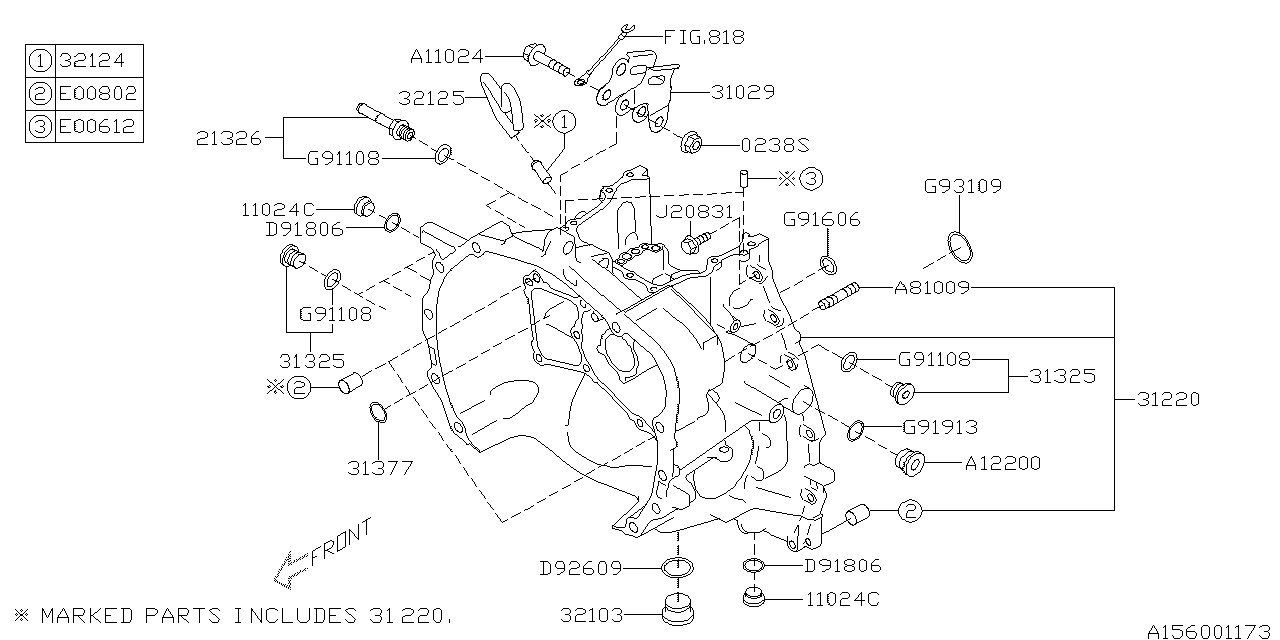 Diagram AT, TORQUE CONVERTER & CONVERTER CASE for your 2007 Subaru Impreza   