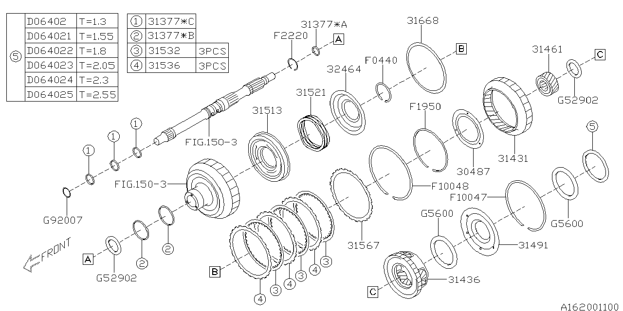 Diagram AT, PLANETARY for your 2008 Subaru WRX  SEDAN 