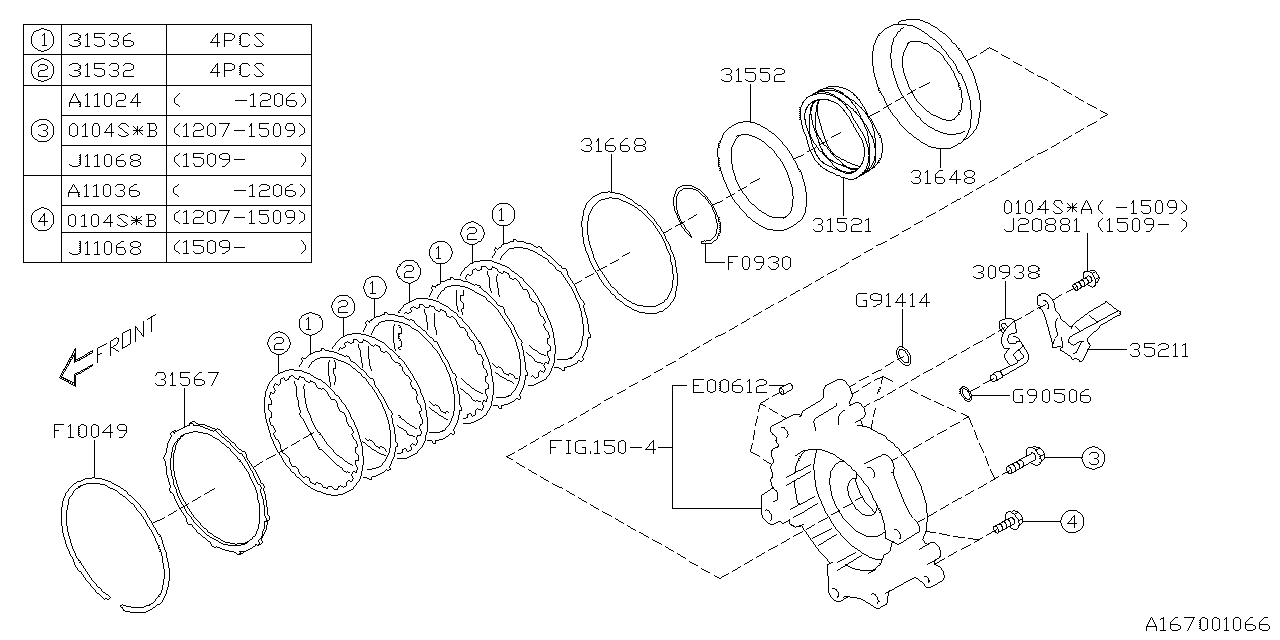 Diagram AT, LOW & REVERSE BRAKE for your 2014 Subaru Legacy  R Limited w/EyeSight SEDAN 