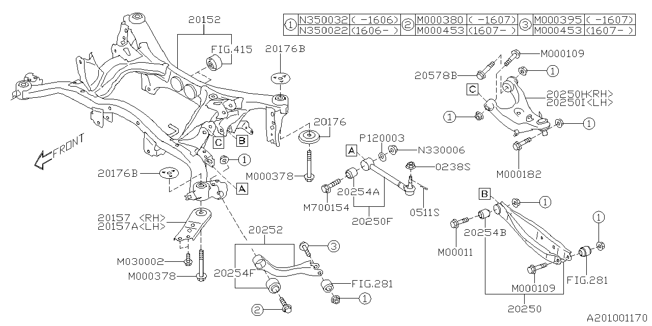 Diagram REAR SUSPENSION for your 2016 Subaru Impreza   