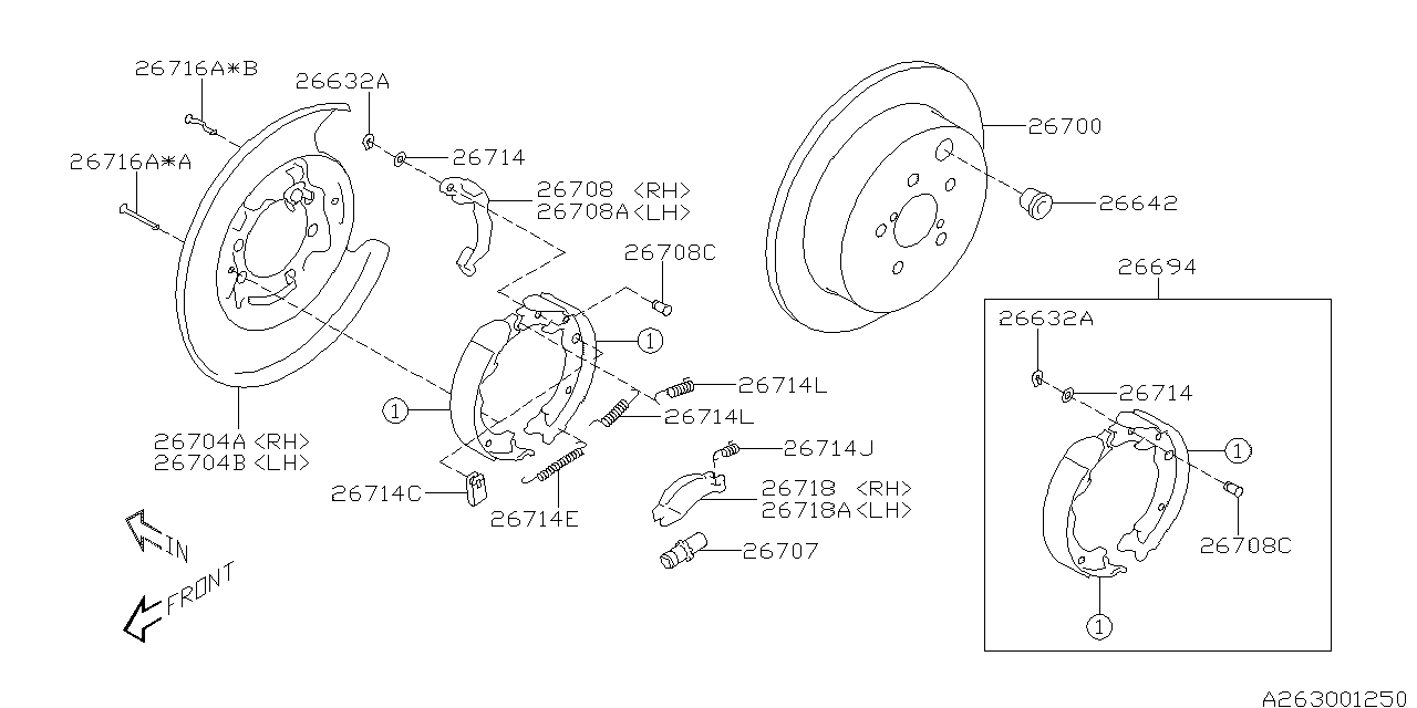 Diagram REAR BRAKE for your Subaru Impreza  