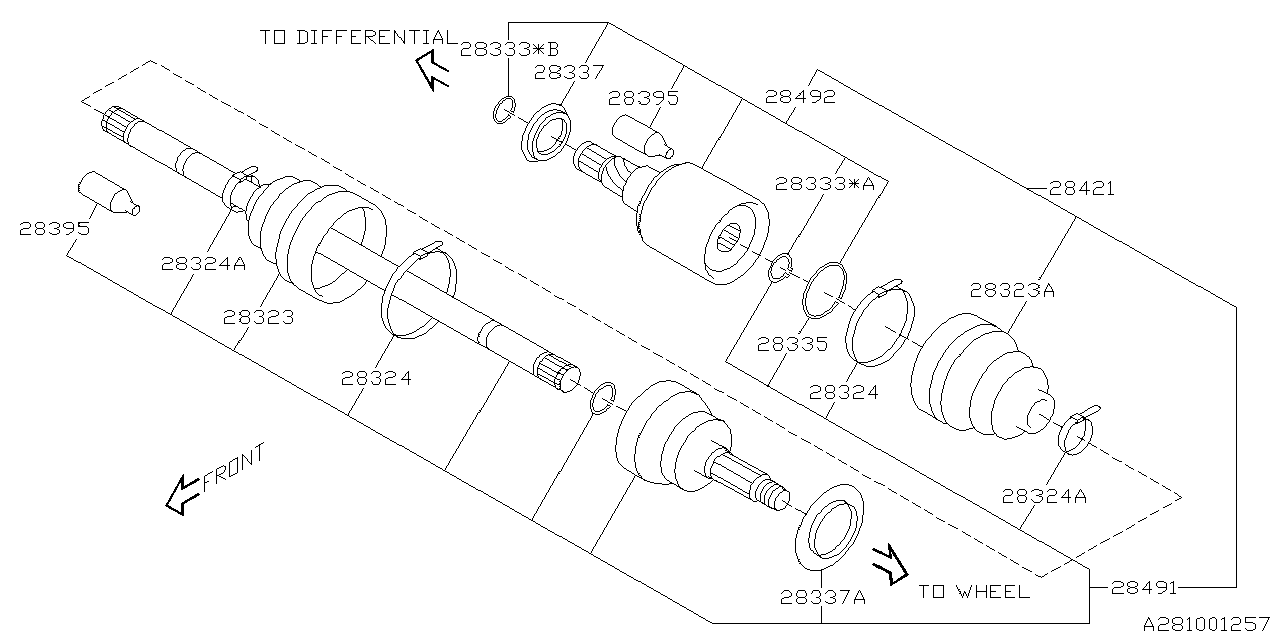 Diagram REAR AXLE for your Subaru