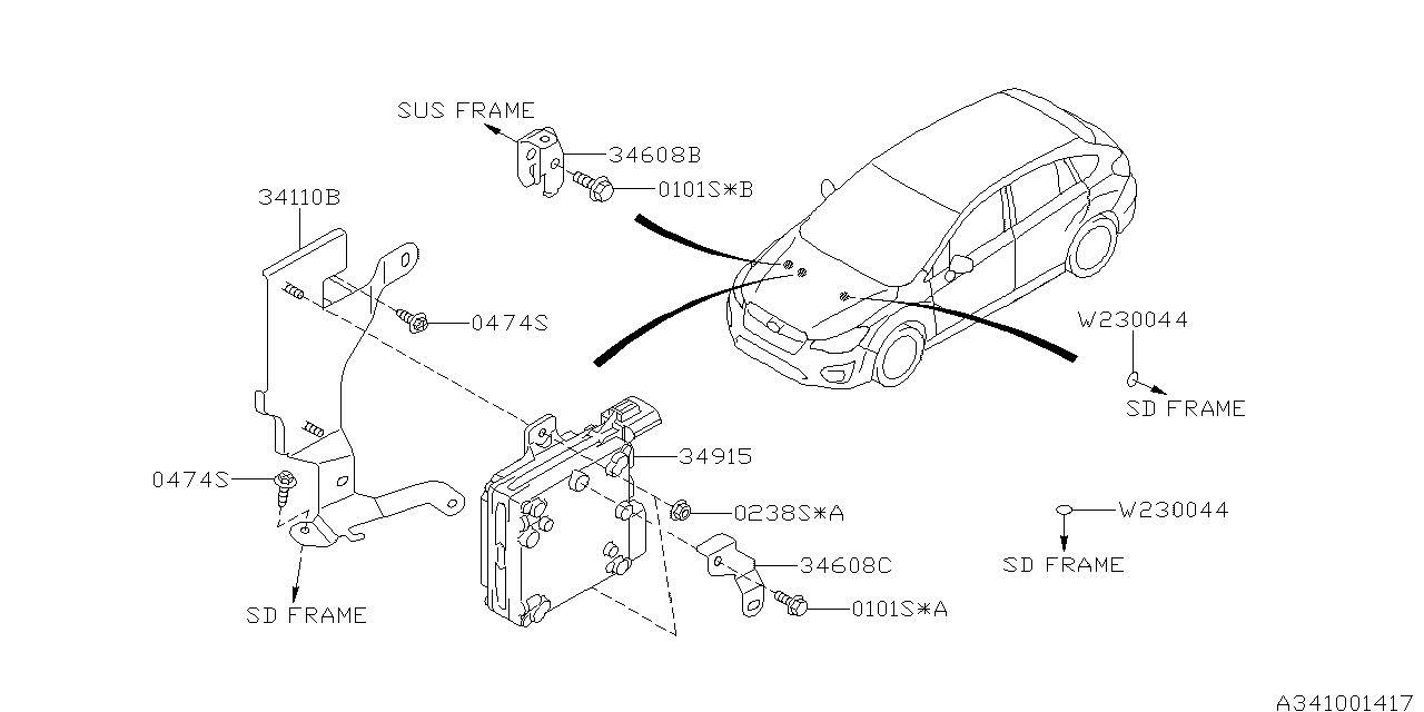 Diagram STEERING COLUMN for your Subaru Legacy  