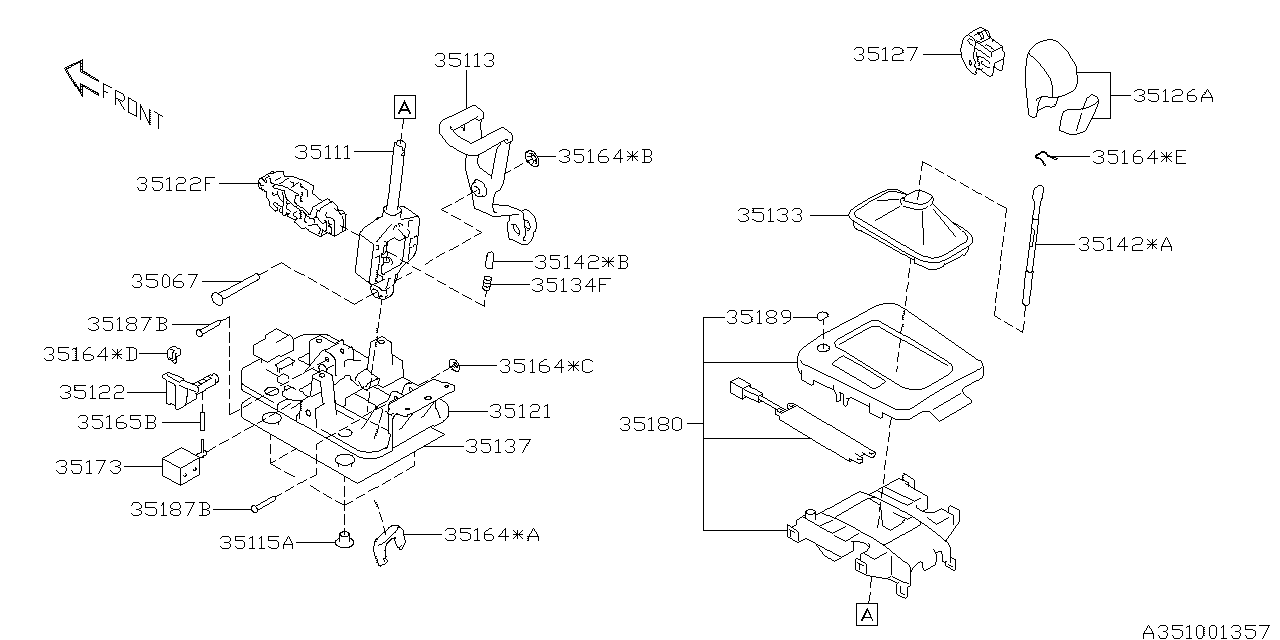 Diagram SELECTOR SYSTEM for your 2014 Subaru Legacy  Premium Sedan 