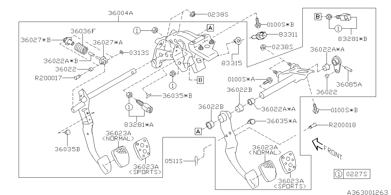 PEDAL SYSTEM Diagram