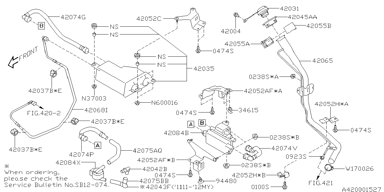 Diagram FUEL PIPING for your 2013 Subaru Impreza  Premium Plus Sedan 