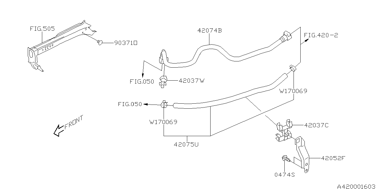 Diagram FUEL PIPING for your 2013 Subaru Impreza   