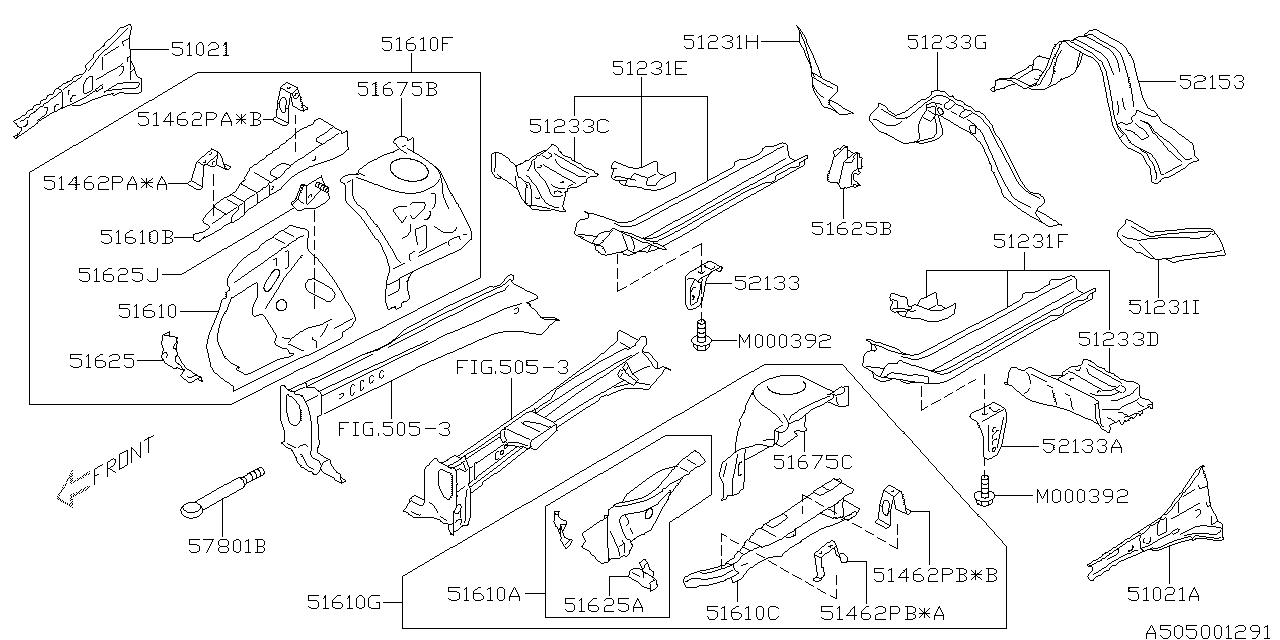 Diagram BODY PANEL for your 2015 Subaru Impreza  LIMITED w/EyeSight SEDAN 