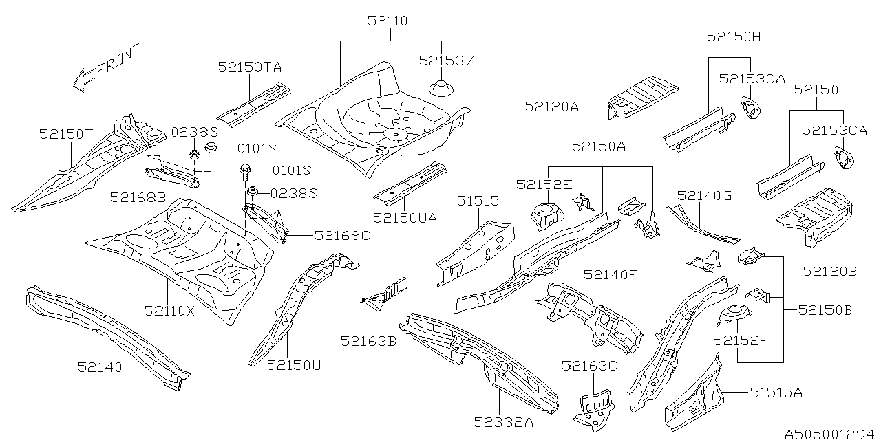 Diagram BODY PANEL for your 2012 Subaru Impreza  Sedan 