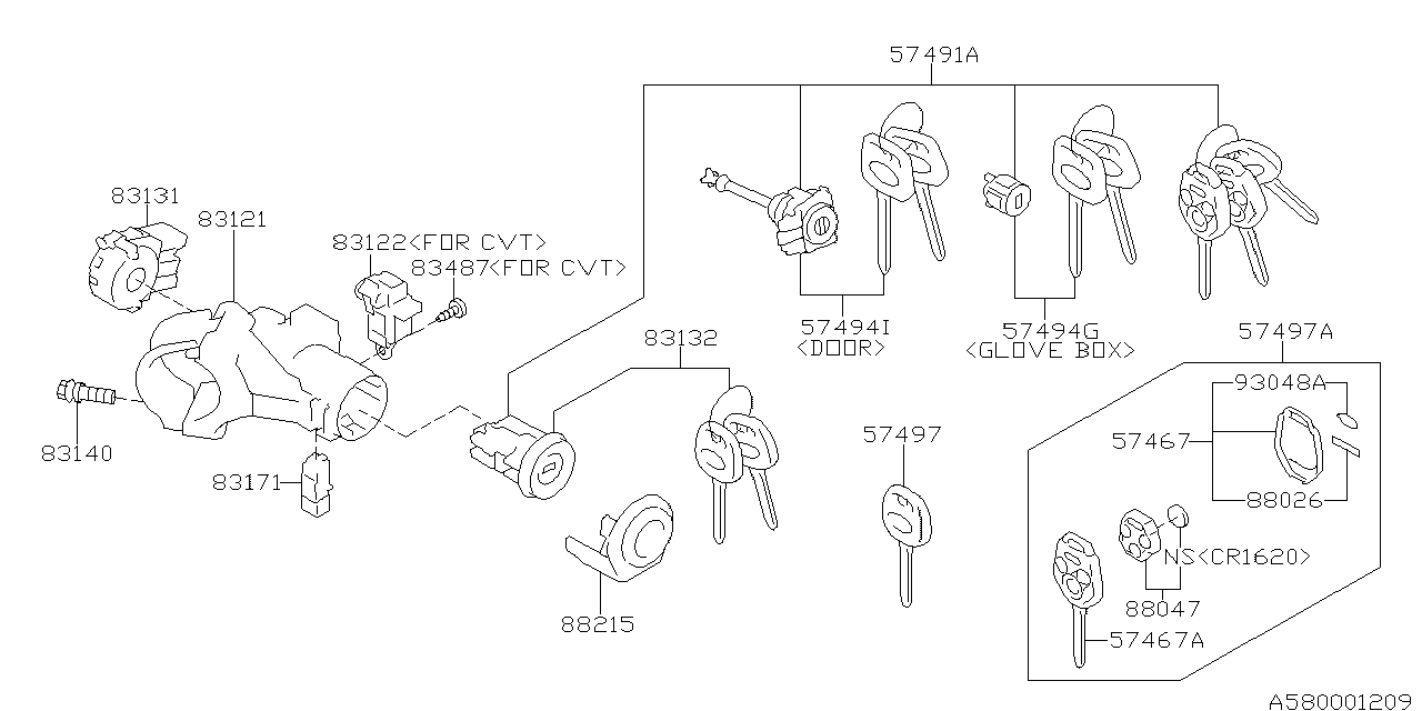 KEY KIT & KEY LOCK Diagram