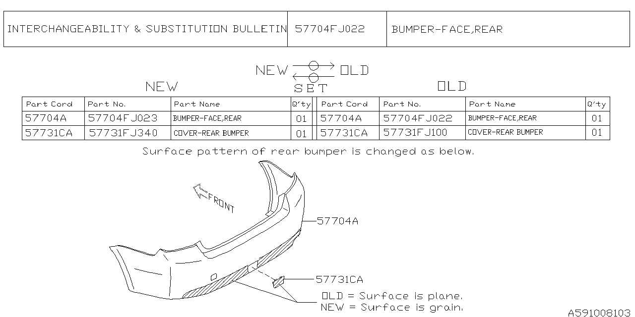 Diagram REAR BUMPER for your 2014 Subaru Impreza   