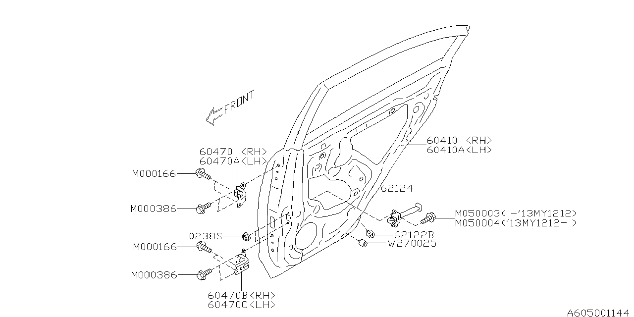 Diagram FRONT DOOR PANEL & REAR(SLIDE)DOOR PANEL for your 2017 Subaru BRZ   