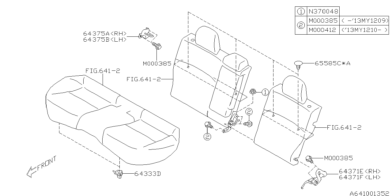 Diagram REAR SEAT for your 2015 Subaru Impreza  Limited Sedan 