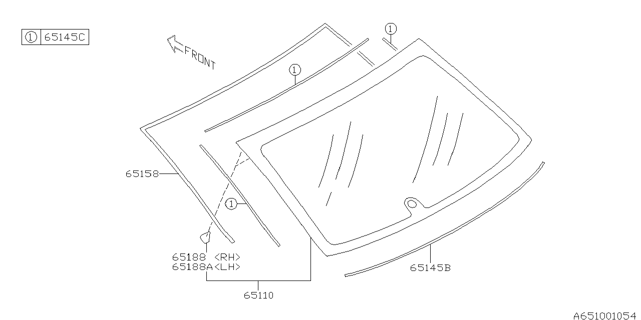 Diagram REAR WINDOW for your Subaru Impreza  