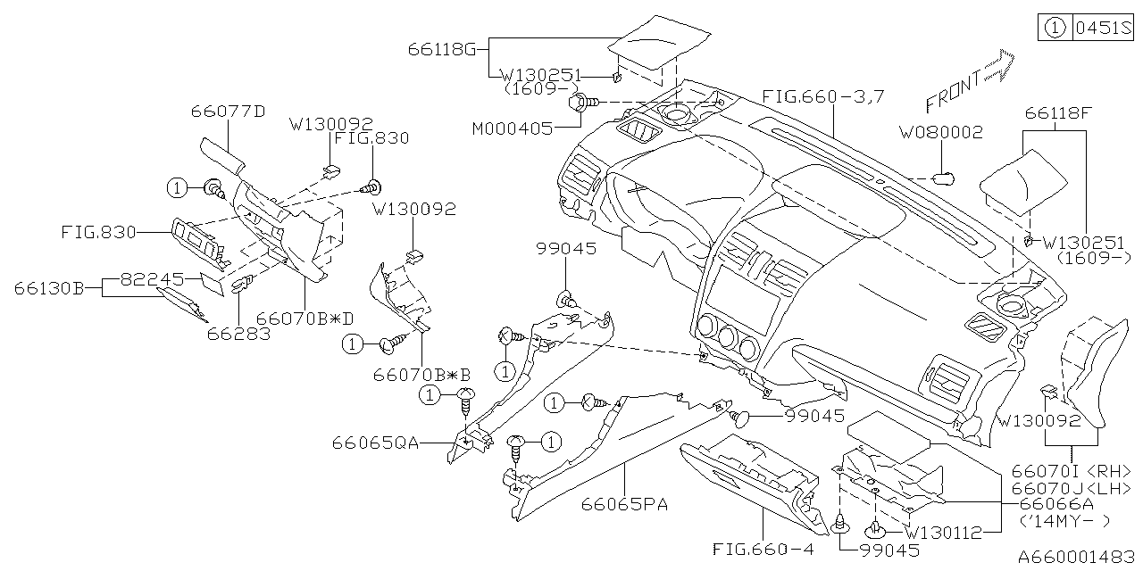 Diagram INSTRUMENT PANEL for your 2021 Subaru STI   