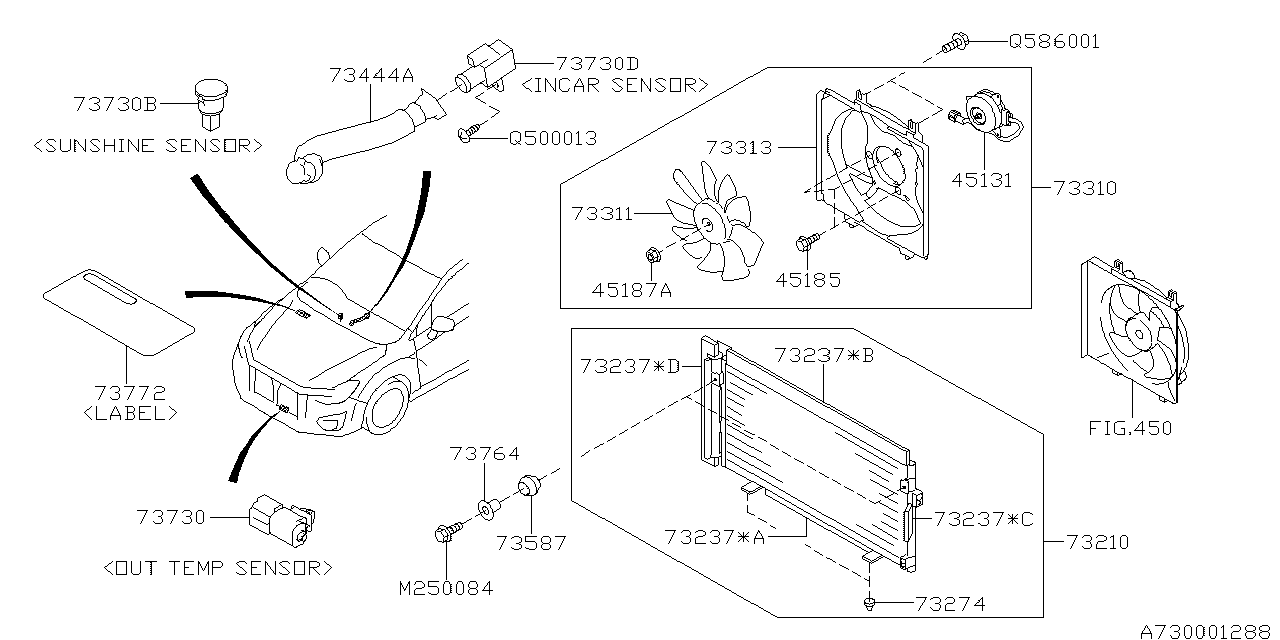 Diagram AIR CONDITIONER SYSTEM for your 2007 Subaru Legacy 2.5L 4AT Sedan 