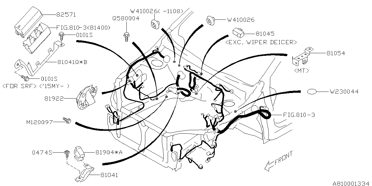 Diagram WIRING HARNESS (MAIN) for your 2000 Subaru WRX   