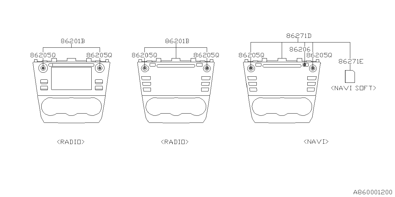 Diagram AUDIO PARTS (RADIO) for your 2014 Subaru BRZ   