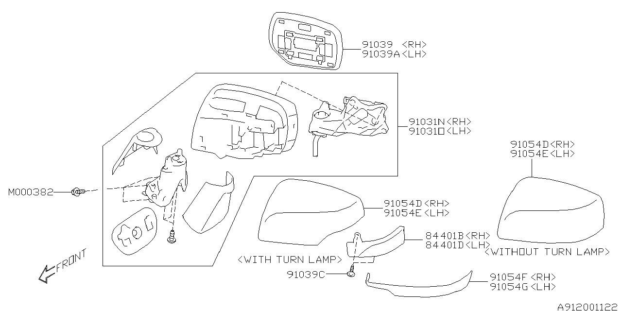 Diagram REAR VIEW MIRROR for your 2025 Subaru Forester  Limited 