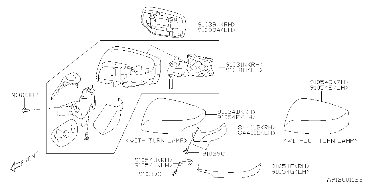 Diagram REAR VIEW MIRROR for your Subaru Impreza  EYESIGHT WAGON