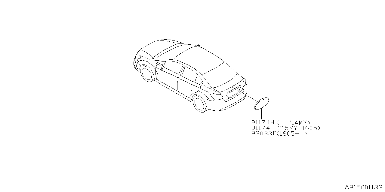 Diagram MOLDING for your 2016 Subaru Impreza  Wagon 