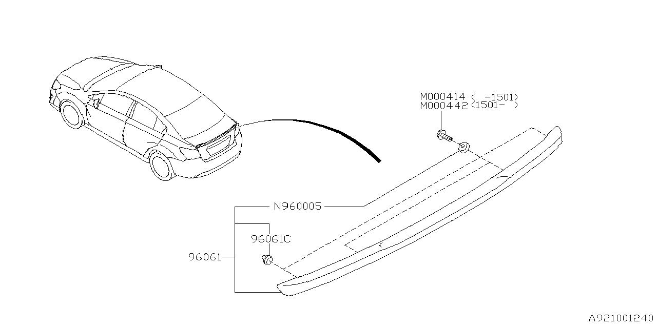 Diagram SPOILER for your 2011 Subaru STI   