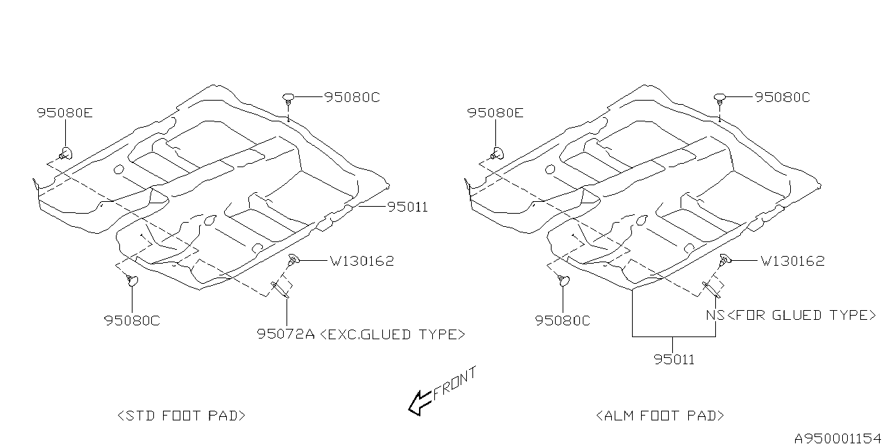 Diagram MAT for your 2002 Subaru Forester  Limited 