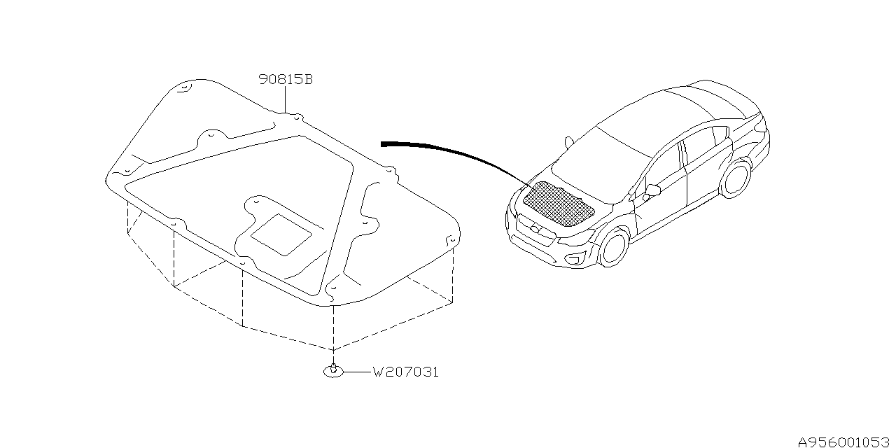 Diagram HOOD INSULATOR for your Subaru