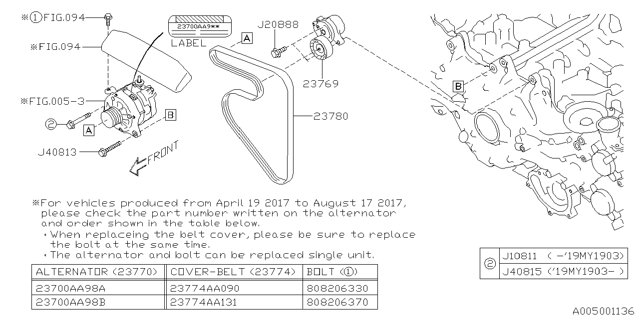 Diagram TIMING HOLE PLUG & TRANSMISSION BOLT for your 2020 Subaru Impreza  Sedan 