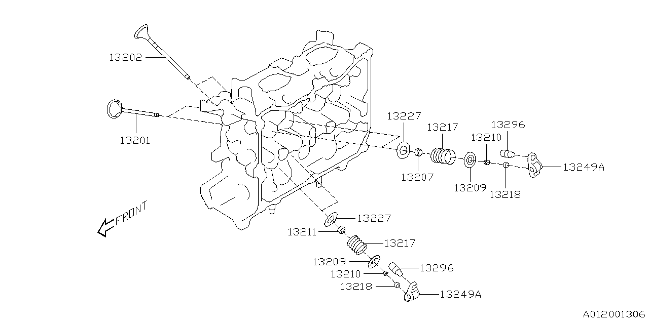 Diagram VALVE MECHANISM for your Subaru