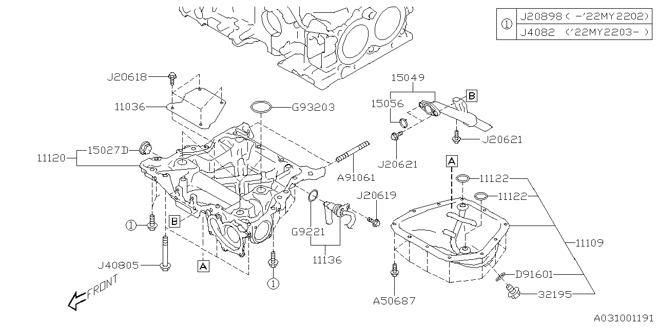 Diagram OIL PAN for your 2018 Subaru Impreza  Premium Wagon 