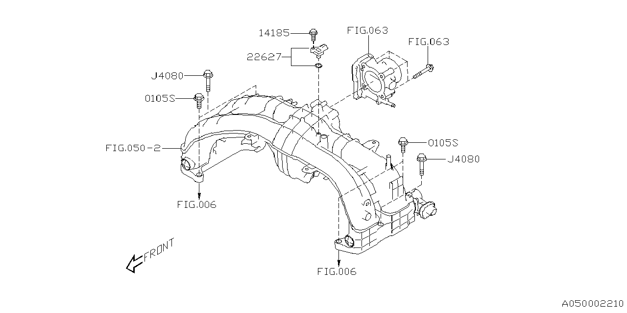 Diagram INTAKE MANIFOLD for your 2003 Subaru WRX   