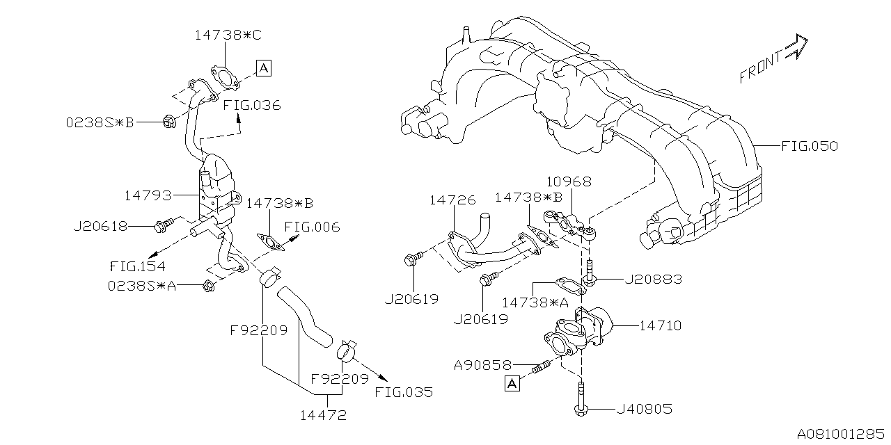 Diagram EMISSION CONTROL (EGR) for your 2015 Subaru Impreza  Premium Wagon 