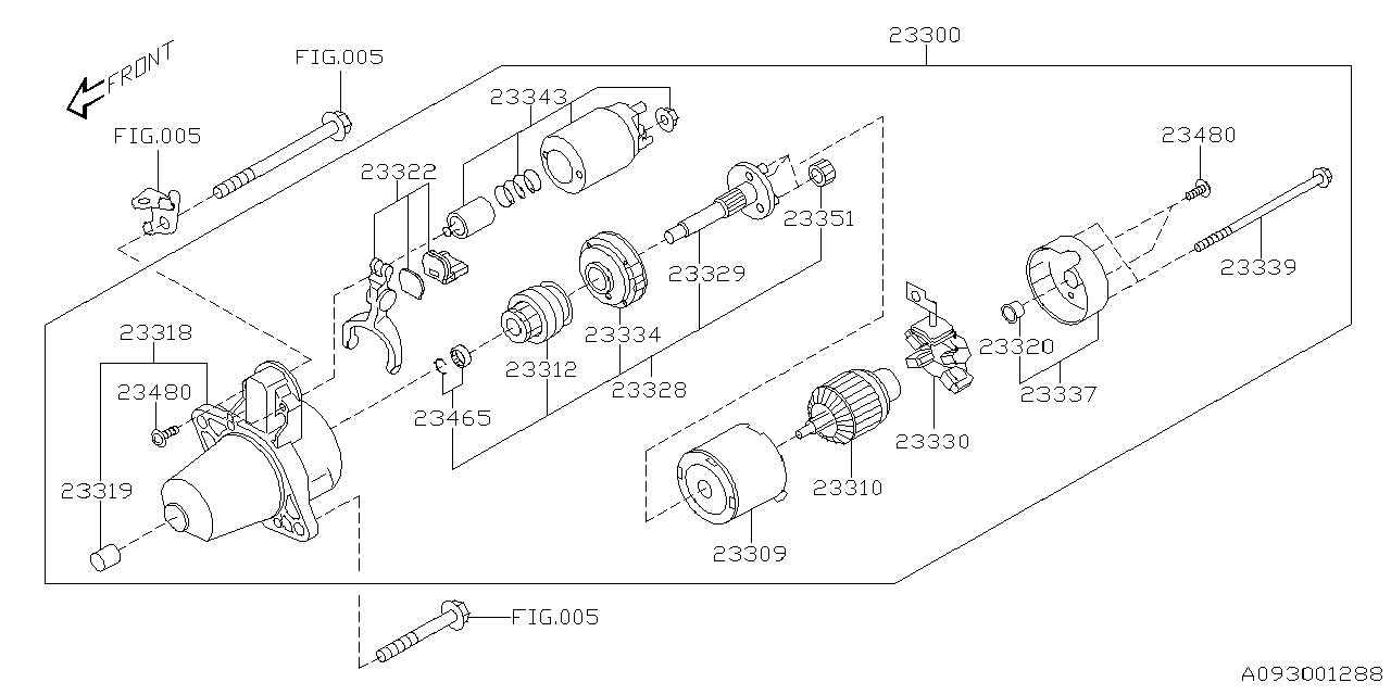 Diagram STARTER for your 2008 Subaru WRX Sport WAGON 2.5L TURBO AT 