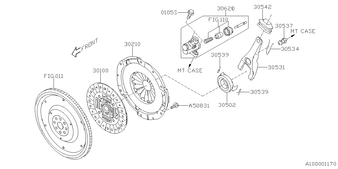 Diagram MT, CLUTCH for your 2022 Subaru Impreza  Wagon 