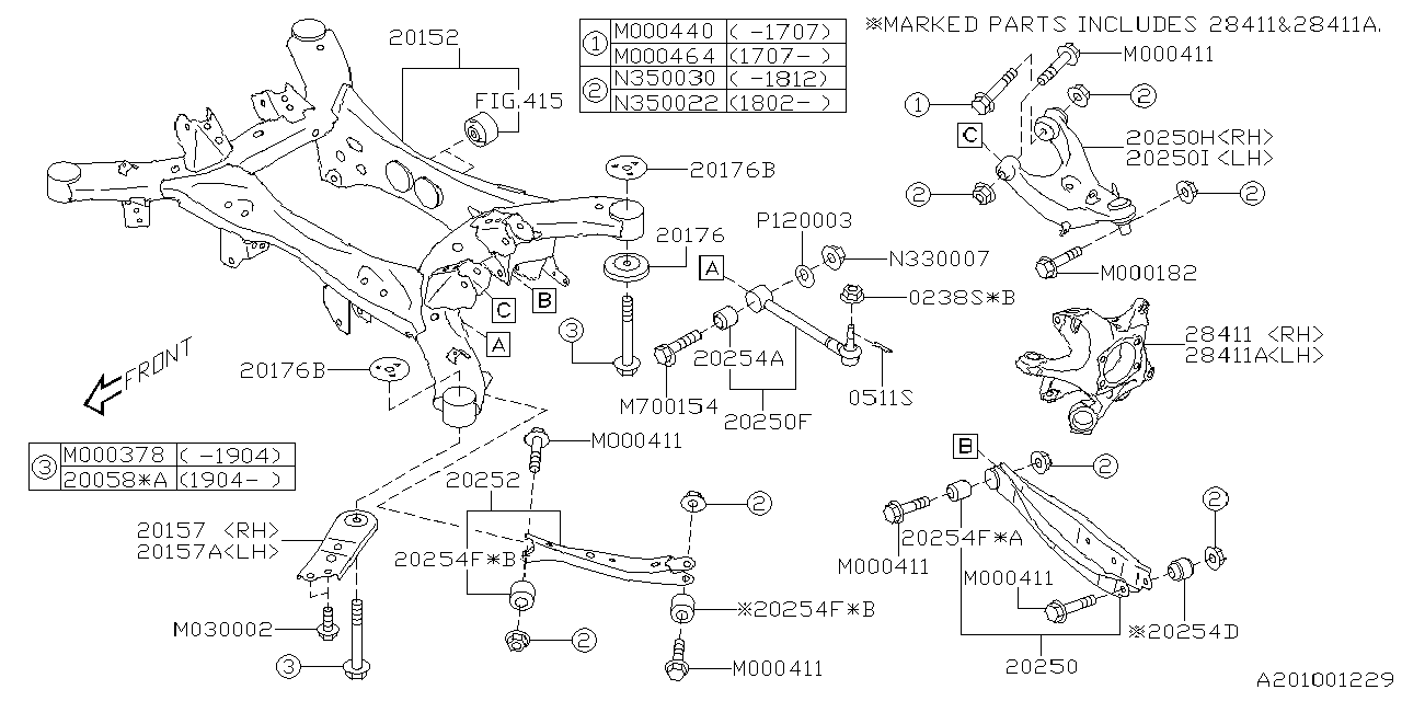 REAR SUSPENSION Diagram