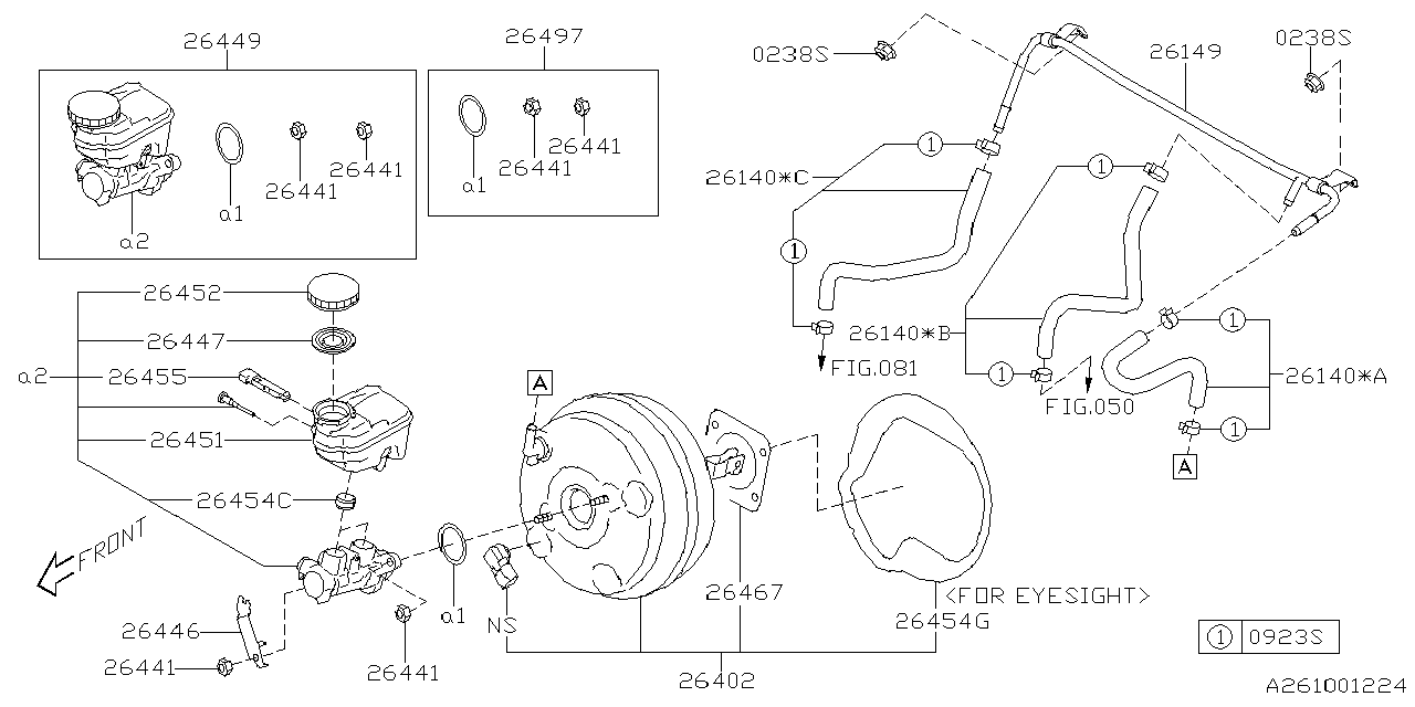 Diagram BRAKE SYSTEM (MASTER CYLINDER) for your 2025 Subaru Ascent   