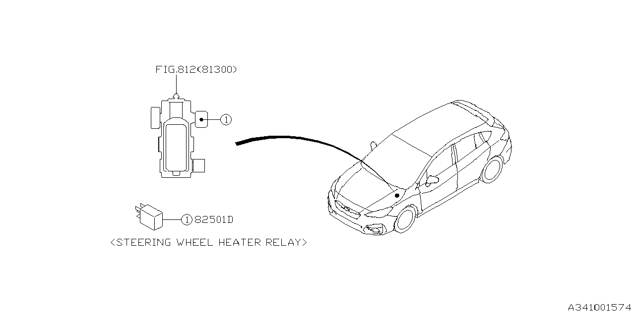 Diagram STEERING COLUMN for your 2019 Subaru Impreza   