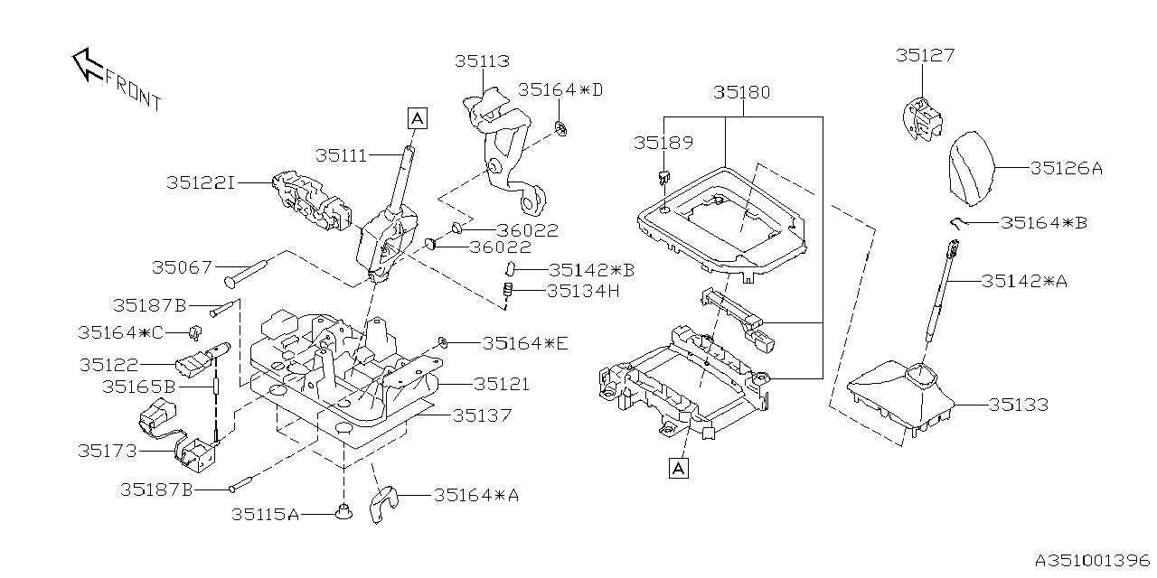 Diagram SELECTOR SYSTEM for your 2017 Subaru Legacy  Sedan 