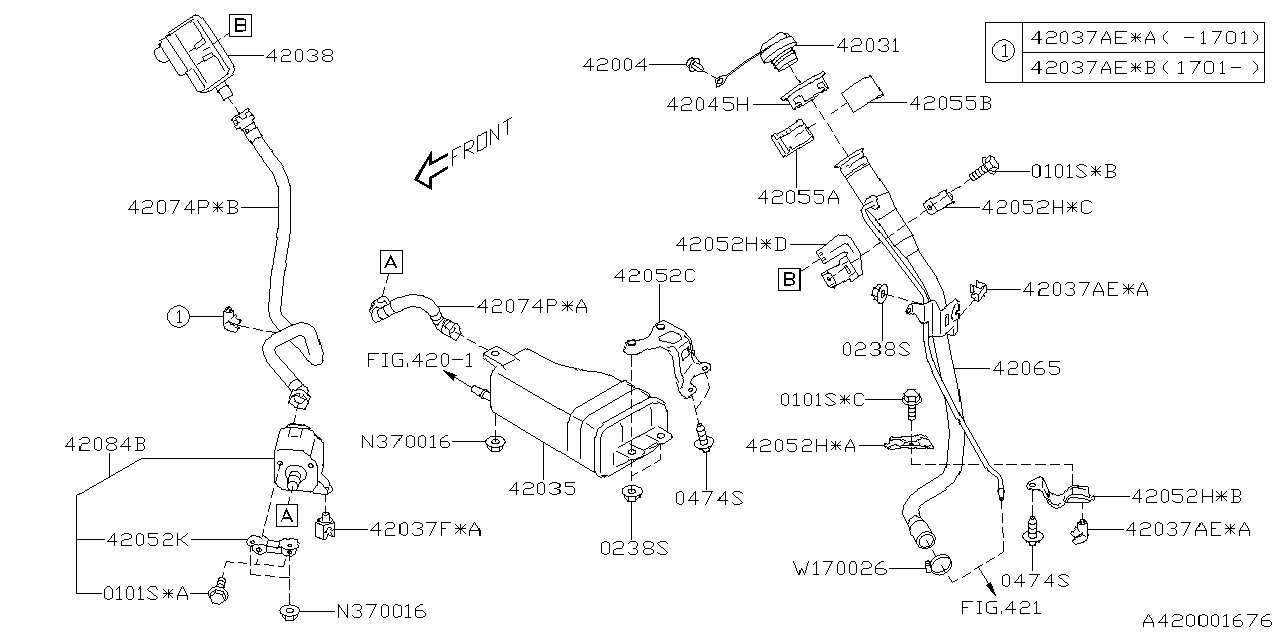 Diagram FUEL PIPING for your Subaru