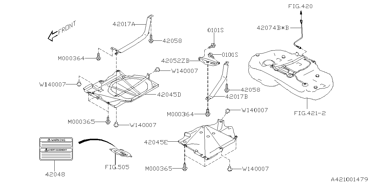 Diagram FUEL TANK for your Subaru Impreza  