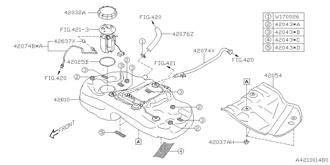 Diagram FUEL TANK for your 2025 Subaru Impreza   